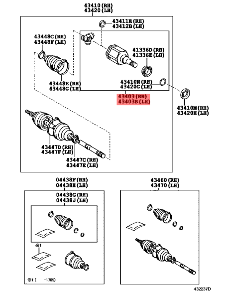 Homocinética parte interna J15 / FJ - Original Toyota Land Cruiser