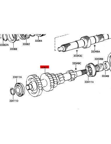 Intermediate shaft (fixed axle) series Toyota...