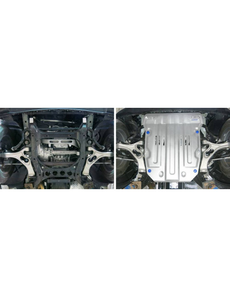 Engine protection 4mm made of duralumin for VolksWagen Touareg (2010 - 2018) - Rival