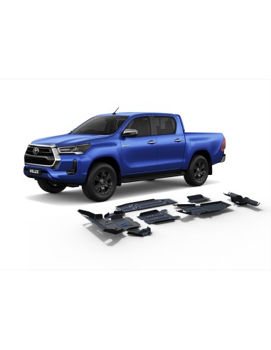 Kit complet de protection en acier de 3 mm (6 protections) pour le toyota hilux revo - Rival