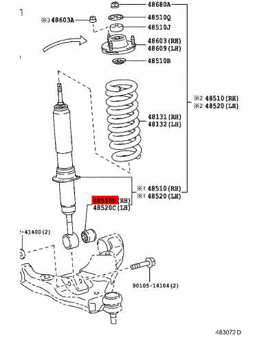Front lower shock absorber silentblock J15 -...