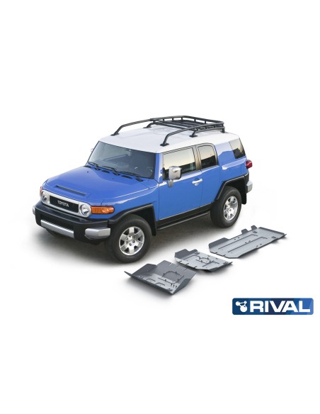 Kit de protección completo fabricado en duraluminio (3 protecciones 6mm) Toyota Land Cruiser J12 / FJ - Rival