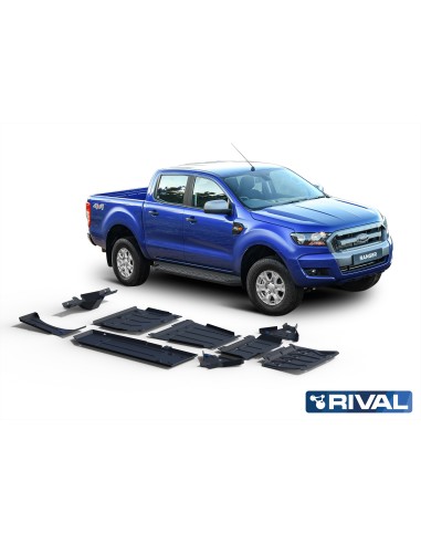 Complete protection kit manufactured in steel (8 protections 3mm) ford ranger px/mk2 - Rival