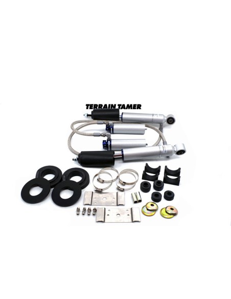 Kit of 2 adjustable shock absorbers with separate reservoir (front) Nissan Navara D40 / D23 / Pathfinder R51 - Terrain Tamer