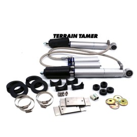Adjustable shock absorber kit with separate reservoir...