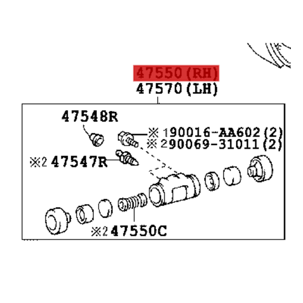 Bremszylinder hinten Toyota Hilux Vigo -...