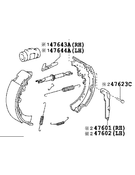 Kit zur Regulierung der hinteren Bremse für Toyota Hilux Vigo - Original Toyota Land Cruiser