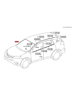 Cornice parabrezza esterna per Toyota Rav4 - Originale... 2