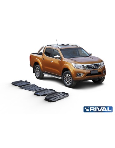 Complete protection kit 3mm steel (4 protections) nissan navara d40 - Rival