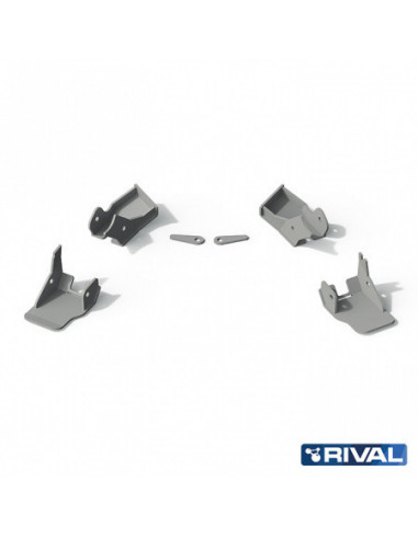 Front and Rear Arm Protection 6mm Jeep Wrangler JL (2018-2021), 2 and 4 doors, 2.0T/3.6 engine - Rival