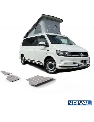 Full duraluminium protection kit 6mm (3 protections) volkswagen t6 - Rival