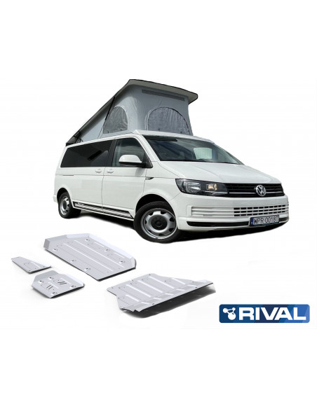 Duraluminium 6mm complete protection kit (4 protections) for VolksWagen T6 - Rival