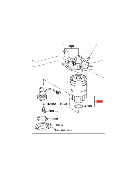 Fuel filter J15 (gdj) - Original Toyota Land Cruiser