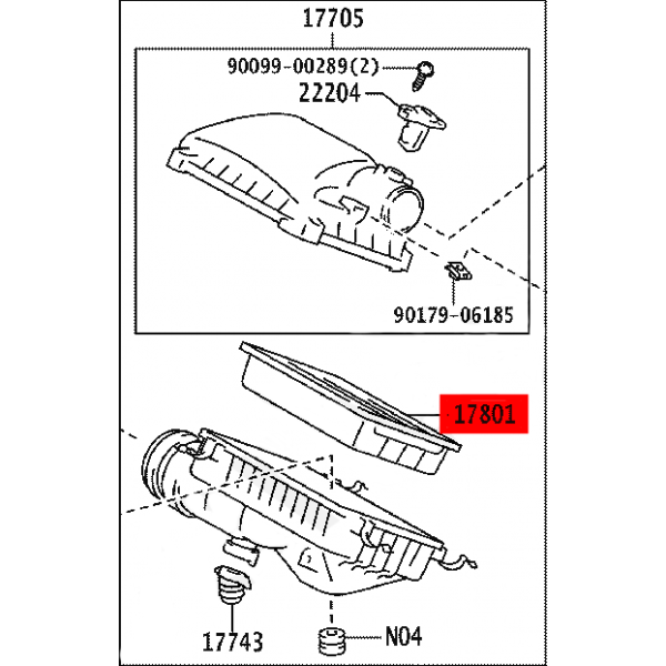 Luftfilter (Motor 1GDFTV / 2.8L) Für Toyota...