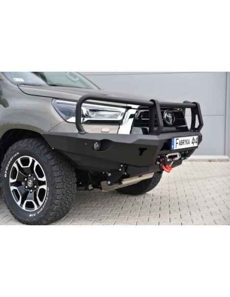 Steel reinforced front bullbar bumper for Toyota Hilux Revo (2020 - ) - Fabryka 4x4