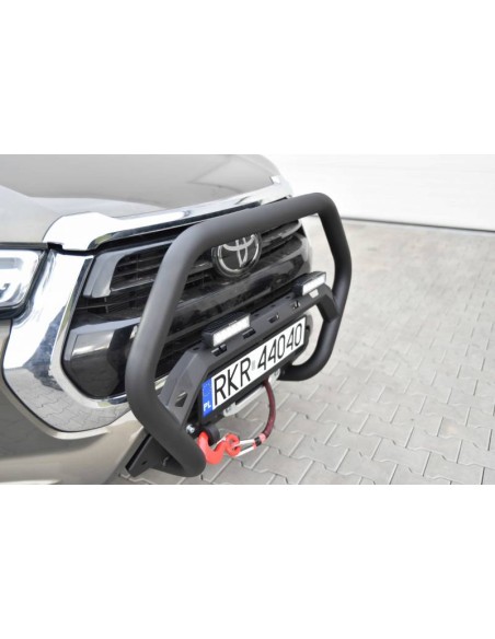 Bullbar steel reinforced slim front bumper Toyota Hilux Revo (2020 - ) - Fabryka 4x4
