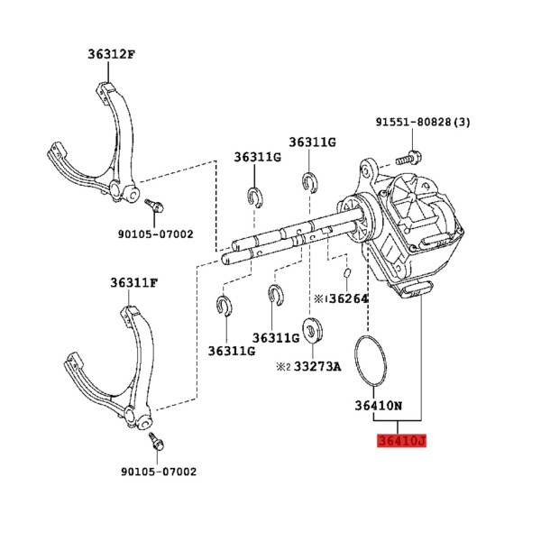 Attuatore scatola di trasferimento Per Toyota...