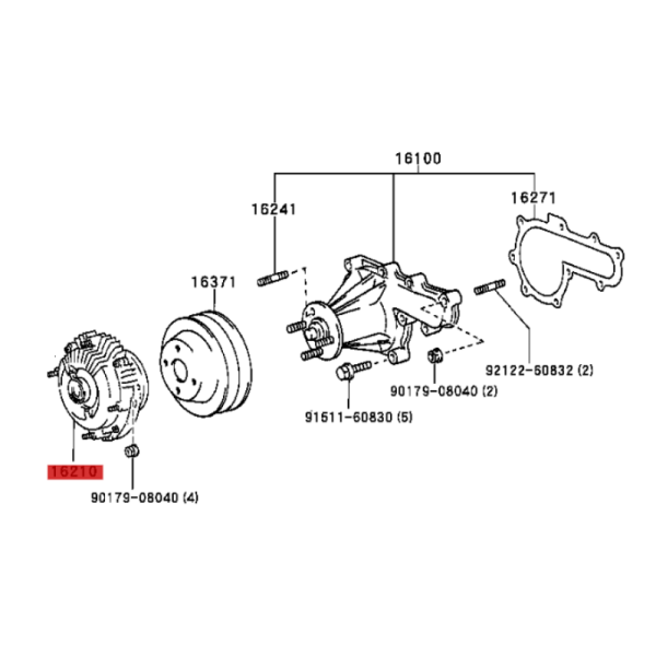 Viscous Coupling (engine 1HZ/1HDT), For Toyota...