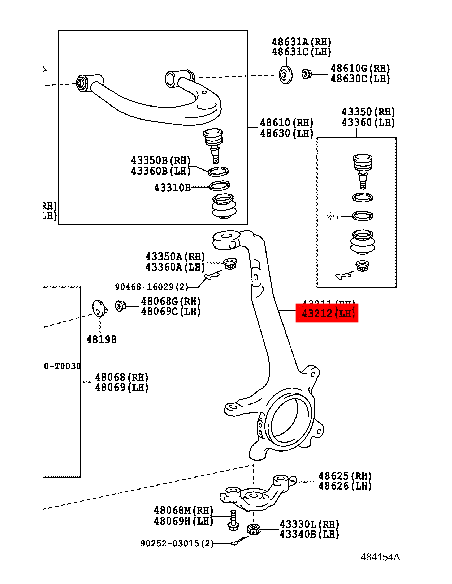Manga de eixo esquerda para Toyota Hilux Revo - Original Toyota Land Cruiser