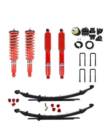 Kit de suspension complet préassemblé renforcé +40mm / 250kg / ballons pneumatiques Isuzu D-MAX (2012 - 2017) - Pedders
