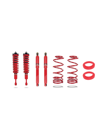 Complete reinforced foam cell suspension kit +50mm for Toyota Land Cruiser J12 (5 doors) - Pedders