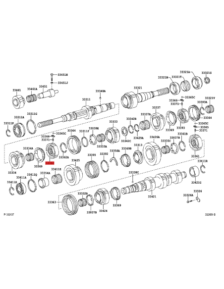 Mozzo interno nº2 Per Toyota Land Cruiser J12 / 15 (6v) - Originale Toyota Land Cruiser