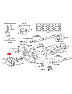 Polea cigueñal J12 / 15 - Original Toyota Land Cruiser 2