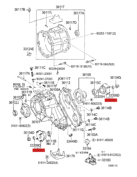 Brida oder Platte vorderer Kardanausgang des Verteilergetriebes J9 - Original Toyota Land Cruiser