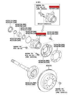 Rear right hub bearing for Toyota Land Cruiser J12 / 15 /... 2