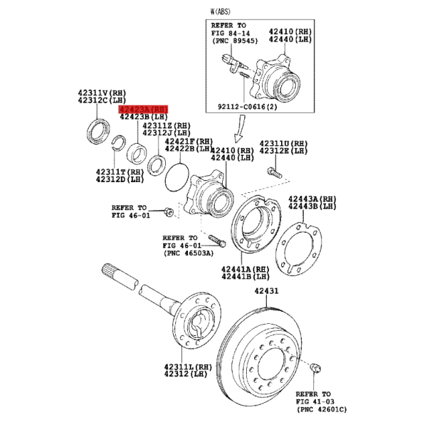 Rentenedor buje trasero J12 / 15 / FJ Cruiser -...