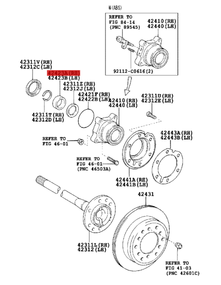 Rear hub bearing retainer J12 / 15 / FJ Cruiser - Original Toyota Land Cruiser