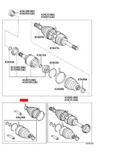 Front axle boot kit for Toyota Land Cruiser J10... 2