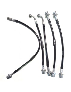 Kit de 5 latiguillos de freno inox reforzados +50 mm...