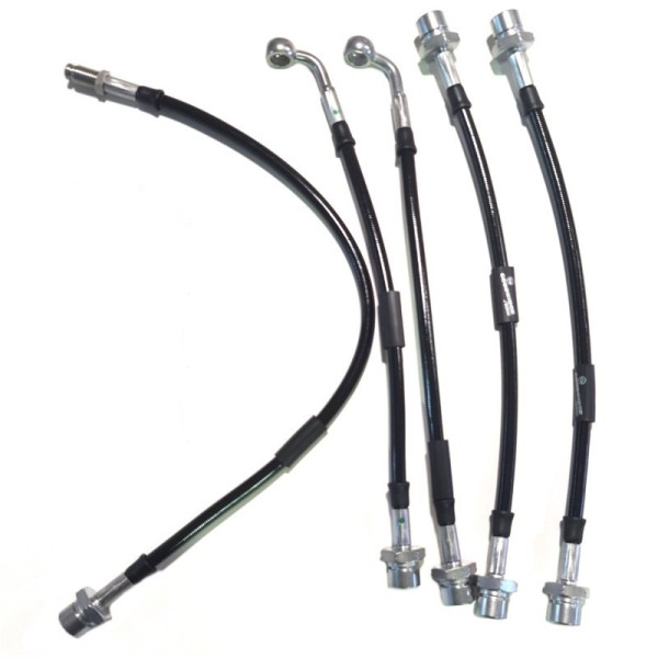 Kit de 5 flexibles de frein inox renforcés...