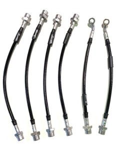 Kit de durites de frein renforcées en inox +50mm (noir)...