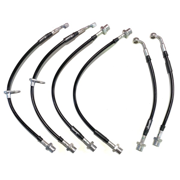 Kit of 6 reinforced stainless steel brake hoses...