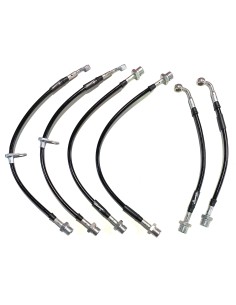 Kit de 5 latiguillos de freno inox reforzados +70 mm...