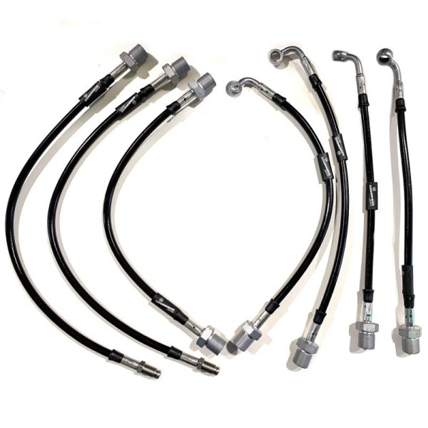 Kit aus 7 verstärkten Edelstahl-Bremsleitungen...