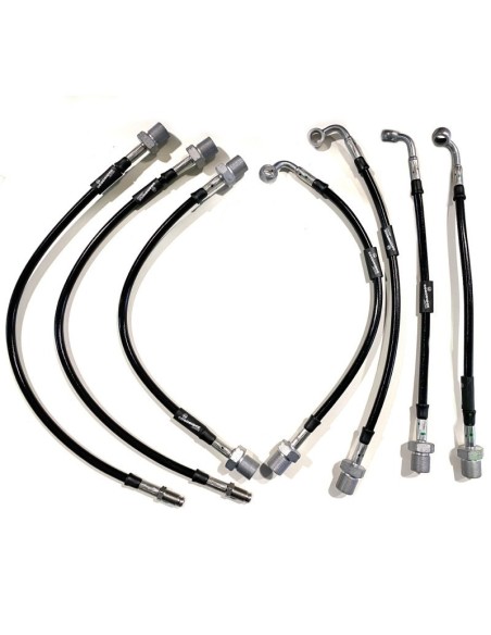 Bremsleitungssatz aus Edelstahl +100 mm (schwarz) Toyota Land Cruiser J8 (mit ABS) - Goodridge