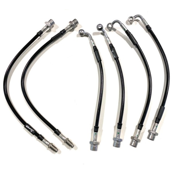 Kit de 6 flexibles de frein inox renforcés...