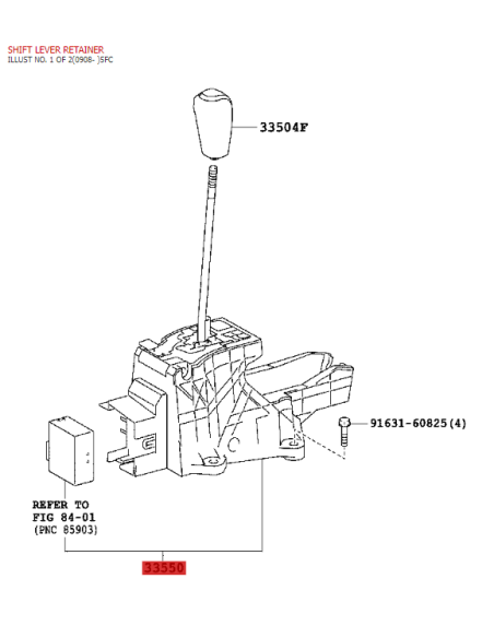 Automatic gear lever for Toyota Land Cruiser J15 - Original Toyota Land Cruiser