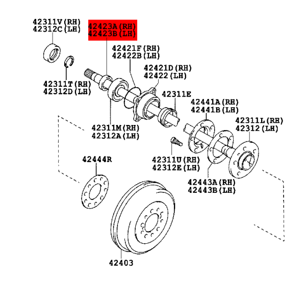 Retenedor de buje trasero para Toyota Hilux...