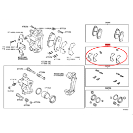 Rear brake caliper pad wear kit for Toyota Land Cruiser... 2