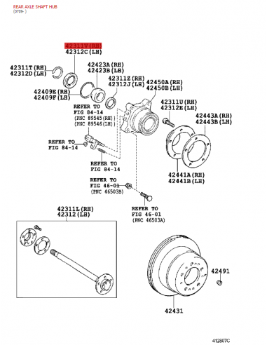 Rear hub retaining - Original Toyota Land Cruiser