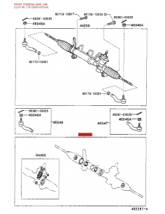 Steering rack repair kit for Toyota RAV4 (2000 - 2003) -... 2