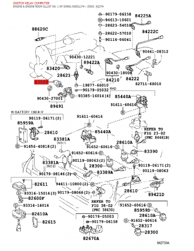Oil pressure gauge sensor (sender unit) J7 -...