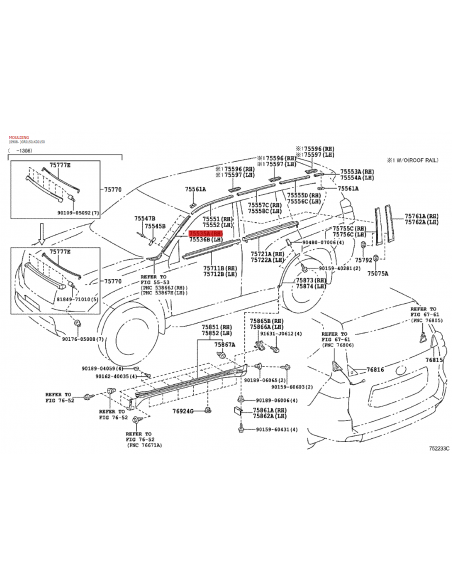 Right outer frame for Toyota Land Cruiser J15 - Original Toyota Land Cruiser