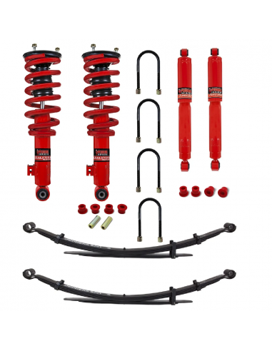 Full reinforced suspension kit pre-assembled +40mm +350kg Nissan Navara D40 (2005-2015) - PEDDERS