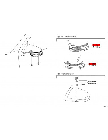 Intermitente retrovisor direito Toyota Hilux...
