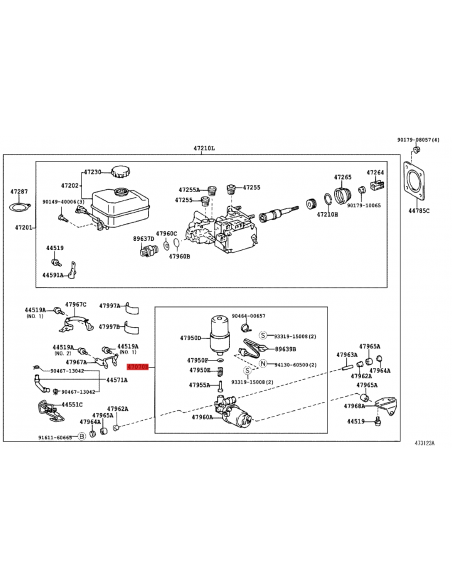 Bombona + ABS actuator motor J10 - Original Toyota Land Cruiser